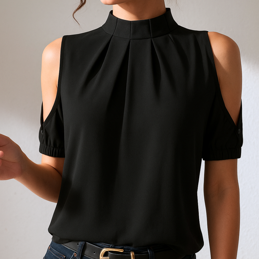 Lily™ | Plisserad blus med delade ärmar