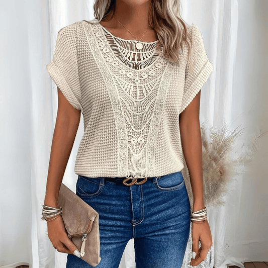 Rebecca™ | Blus med spets i Ibiza-stil